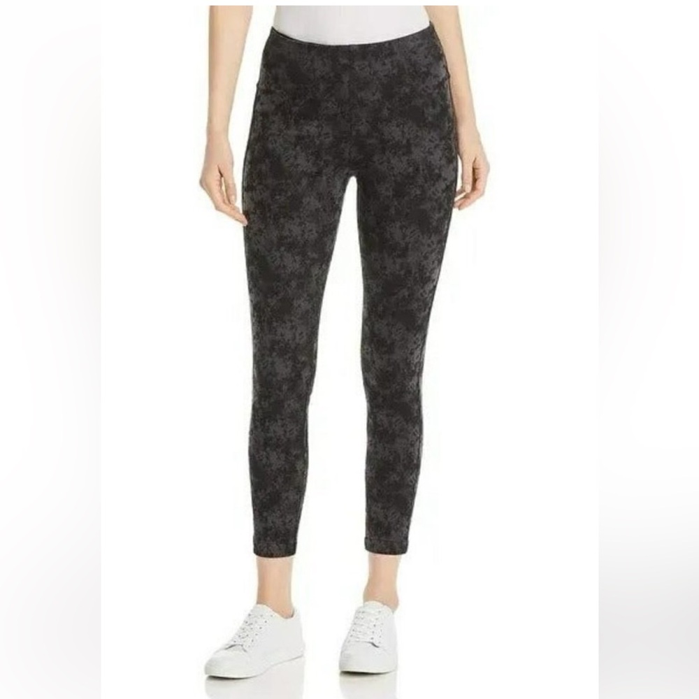 LYSSE Women’s Toothpick Knit Denim Leggings Skinny Pull On Black‎ Tie Dye Large